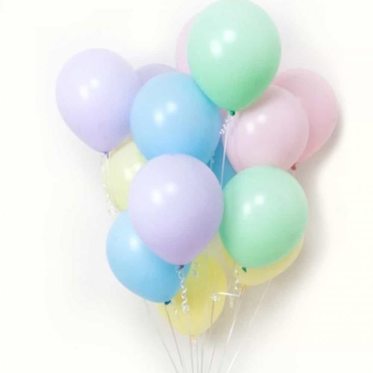생일파티용품 매트 파스텔 풍선 30cm 파티 생일장식 50개입