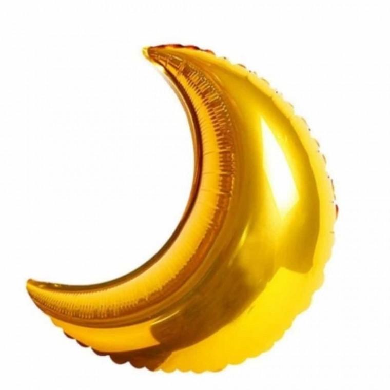 파티용품풍선 89cm 골드 달 은박 풍선