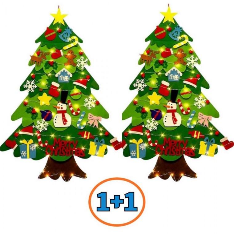1+1 크리스마스 벽트리 DIY 펠트 벽트리(전구포함)