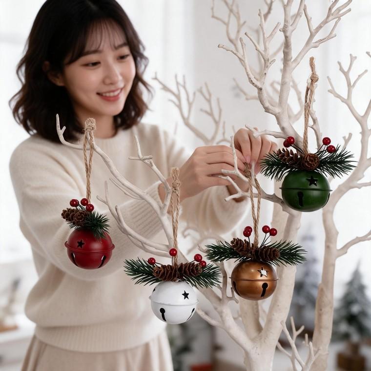 크리스마스 장식 방울 오너먼트 소품 연말 홈파티 인테리어 꾸미기 4p