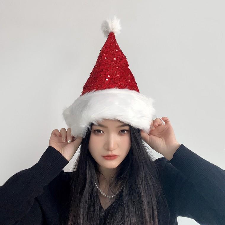 스팽글 산타모자 크리스마스의상