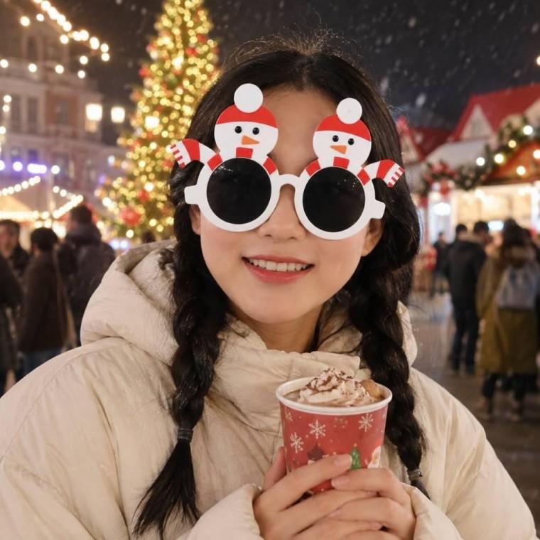 행사 연말 크리스마스 파티 송년회 장비 소품 안경 악세사리 용품 눈사람 안경테