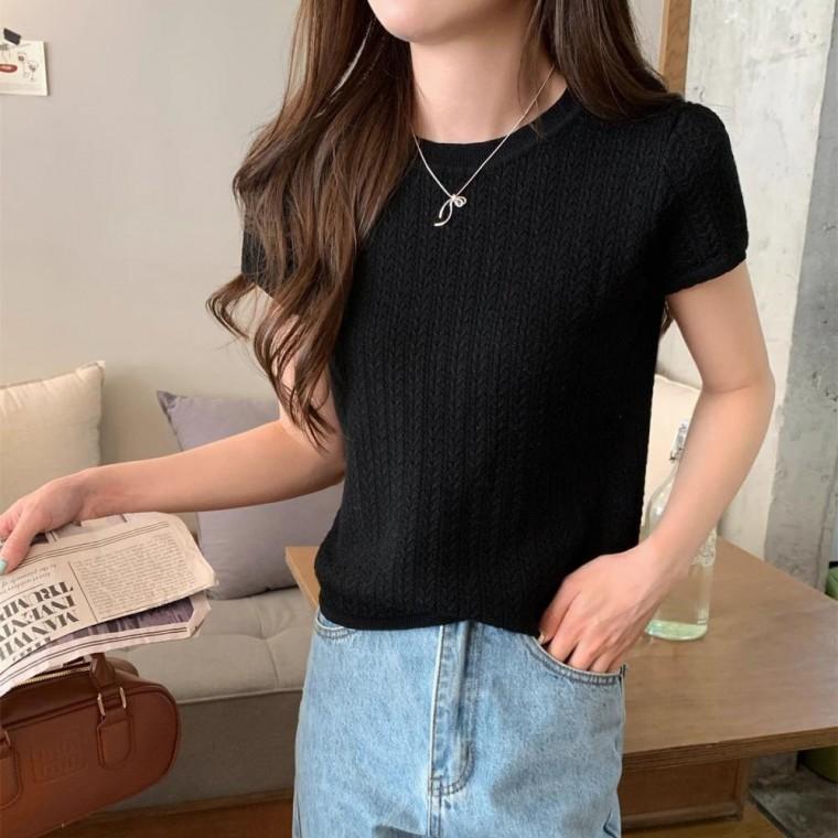 썸머 쿨 비스코스 펀칭 라운드 반팔 니트 브이넥 U넥 블록 칼라넥 니트 남자가디건 라운드넥 크리스마스 조