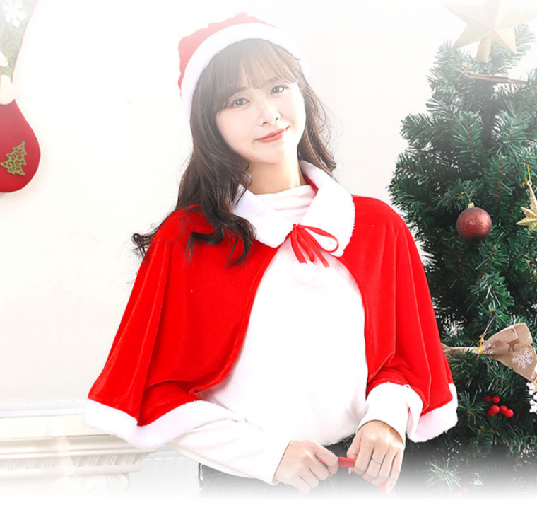 성탄절 크리스마스 망토 산타걸 산타 코스프레 파티 극세사망토 블랭킷 어깨담요