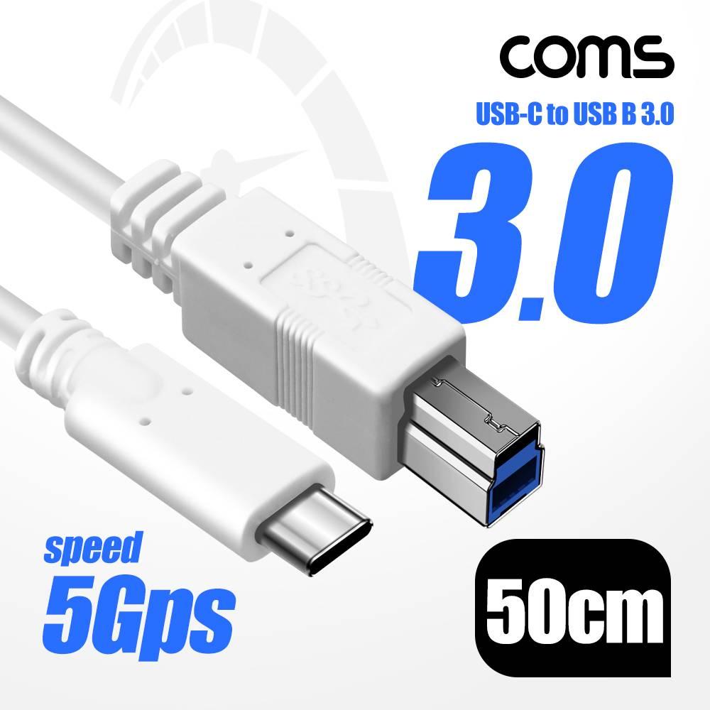 USB 3.1 Type C to Type B 3.0 케이블 50cm C타입 to B타입 5Gbps HB815