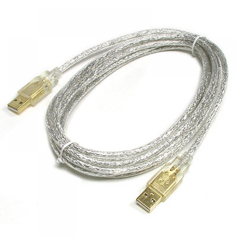 USB 고급형 케이블A A  3m 투명 GOLD