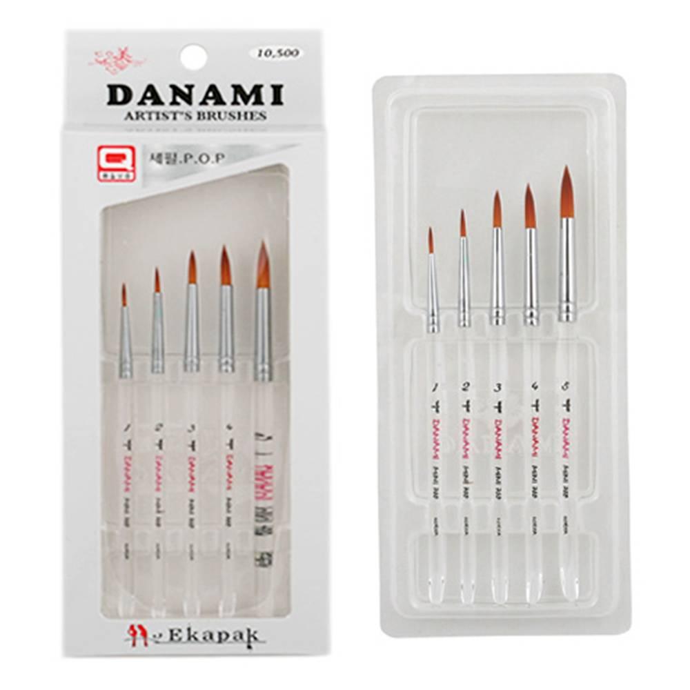 단아미 750 세필붓세트 5본조 (1호 2호 3호 4호 5호) (캘리그라피 세필붓)