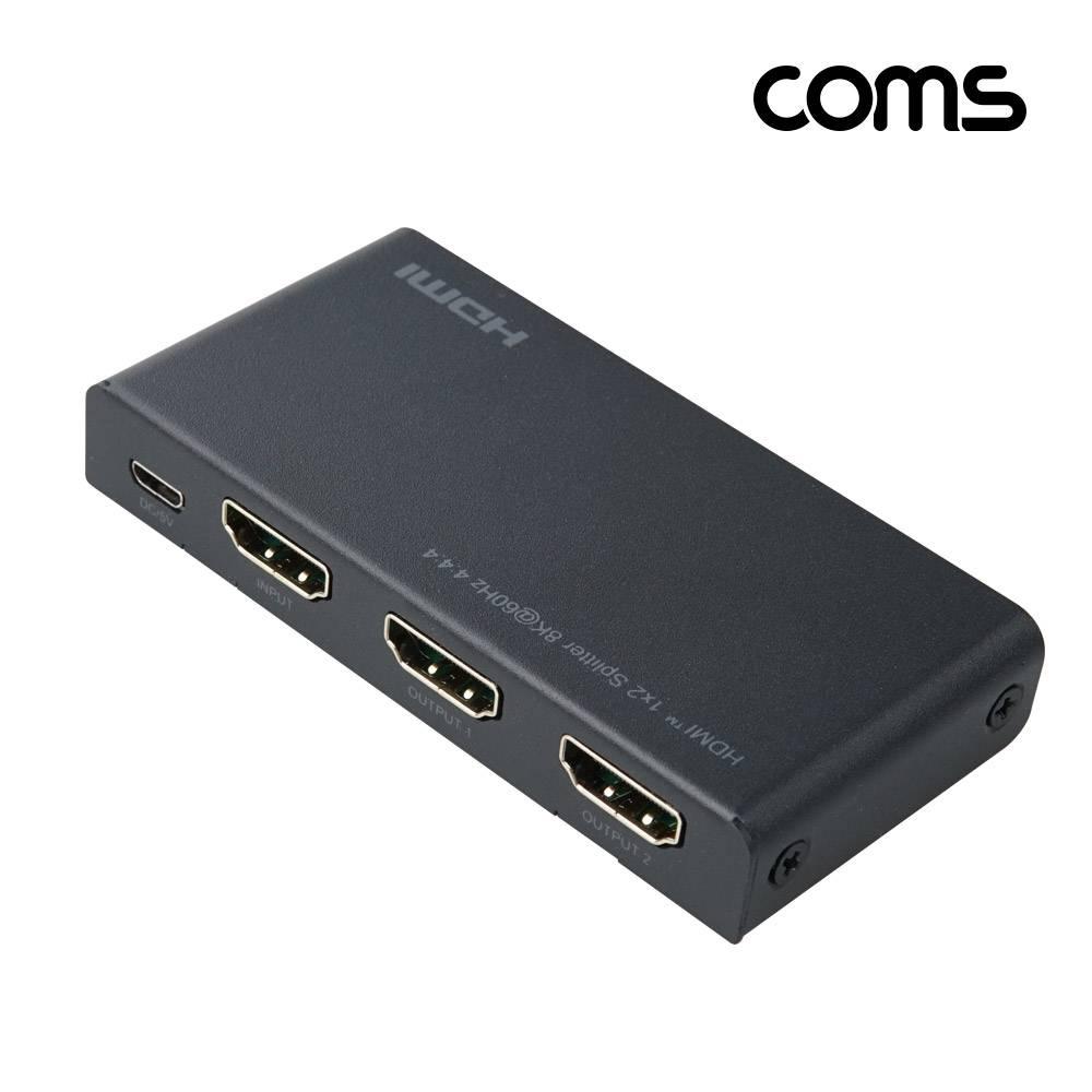 HDMI 분배기 1대2 8K 60Hz 4K 120Hz HDR UHD 화면 EDID 다운스케일 PT347