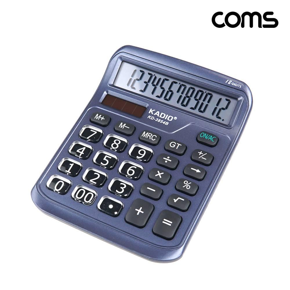 탁상용 전자 계산기 (12자리) 사무용 일반 버튼식 휴대용