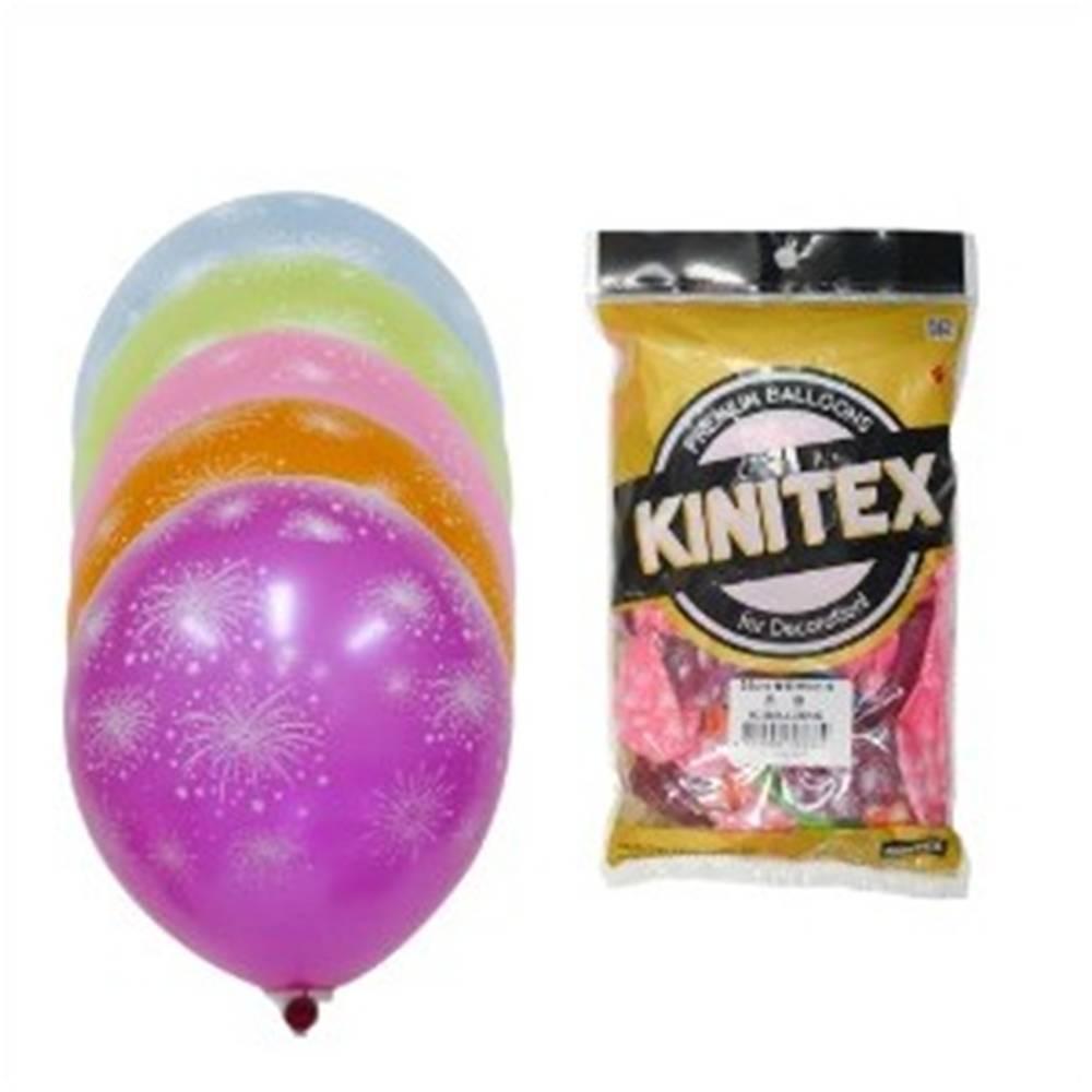 25cm 펄 불꽃전체인쇄풍선 혼합(50입)