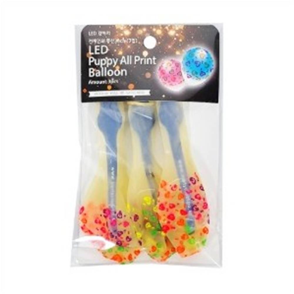 LED풍선 30cm 강아지전체인쇄풍선 (3입)