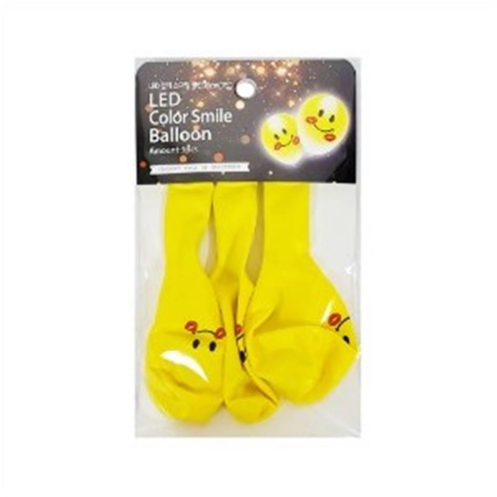 LED풍선 칼라 스마일풍선 (3입)
