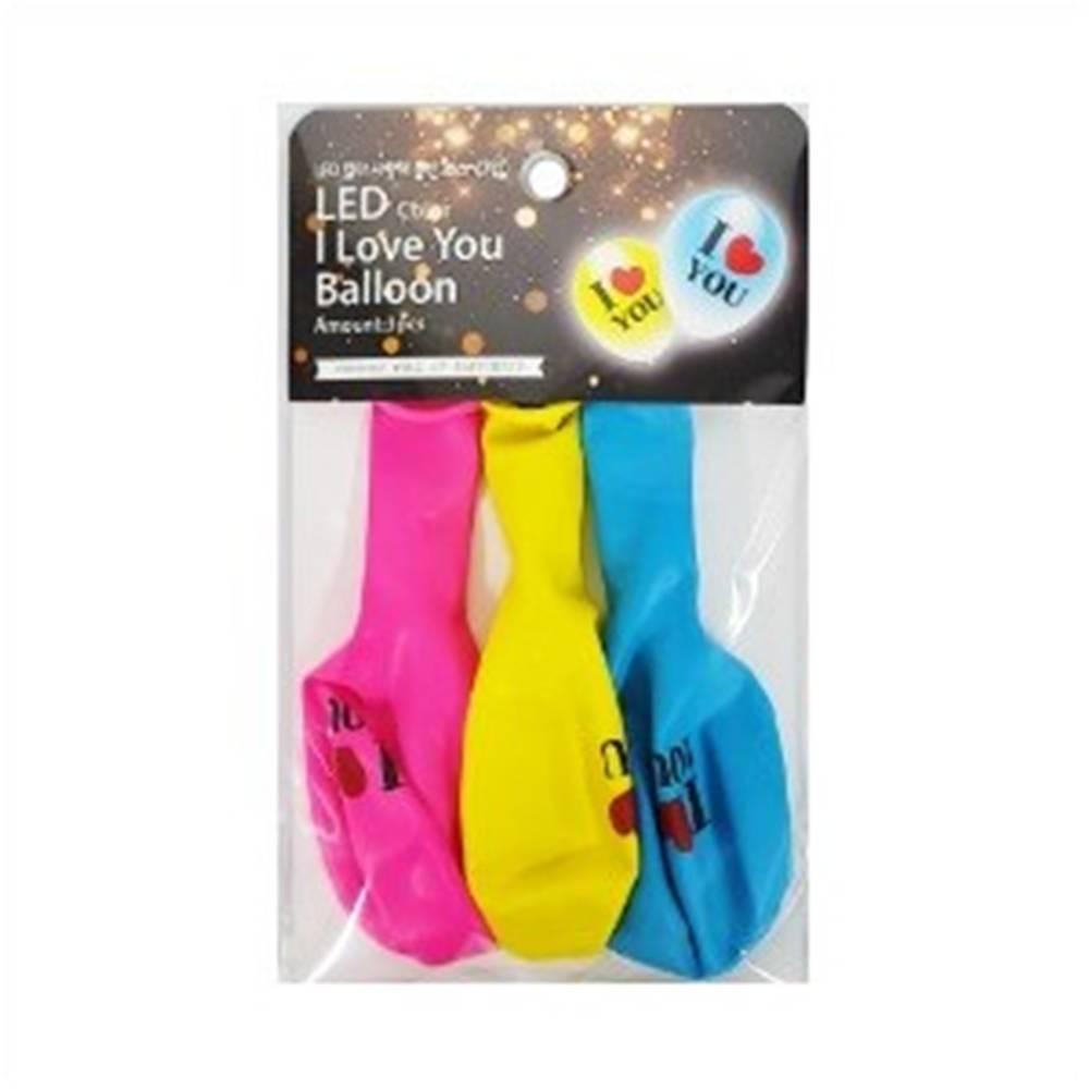 LED풍선 칼라 사랑해 풍선 (3입)