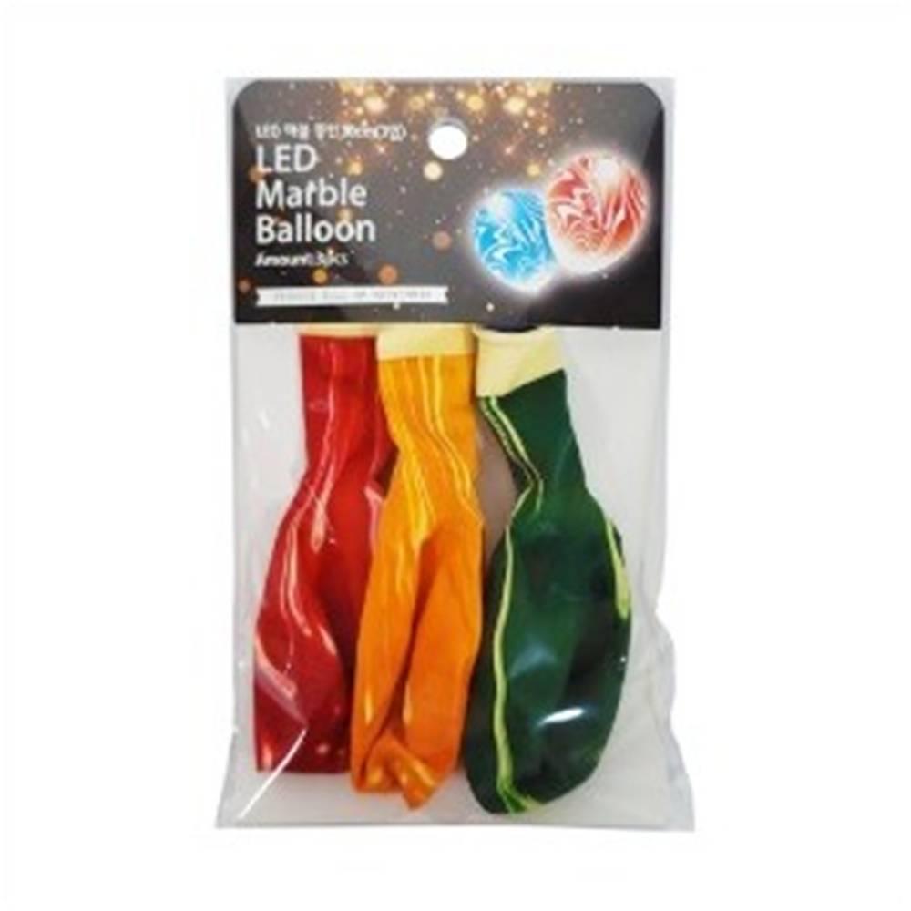 LED풍선 마블 풍선 (3입)