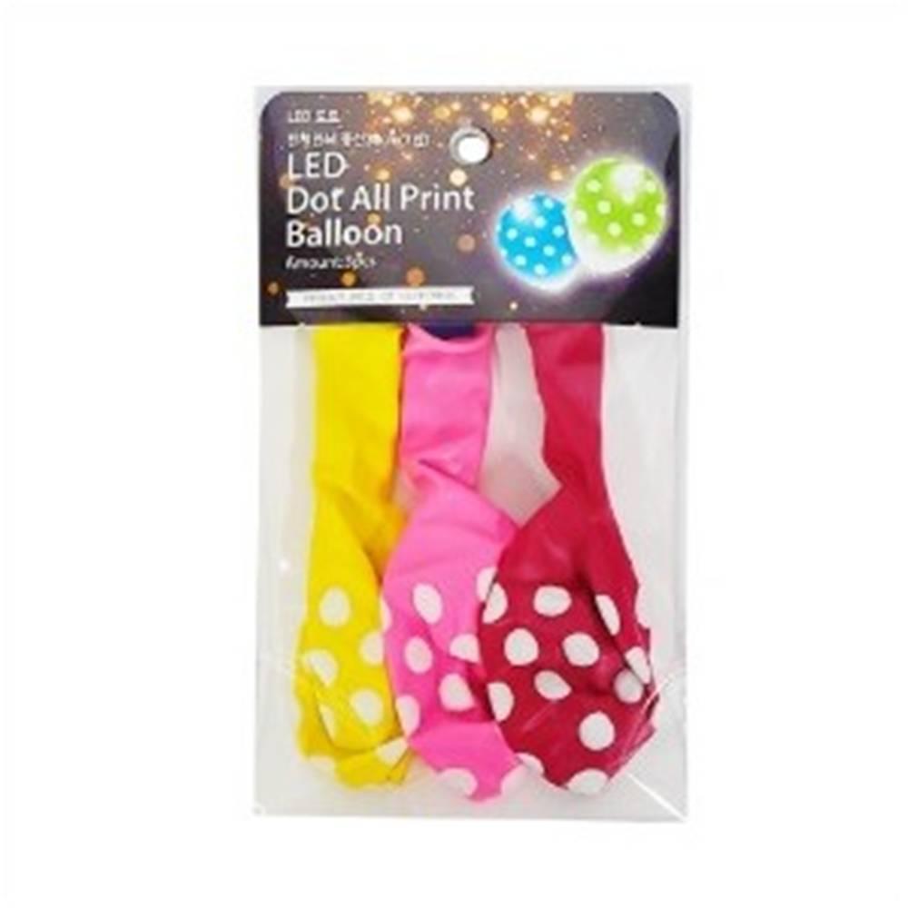 LED풍선 도트전체인쇄풍선 (3입)