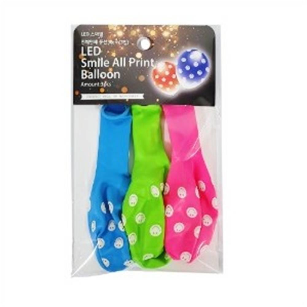 LED풍선 스마일전체인쇄풍선 (3입)