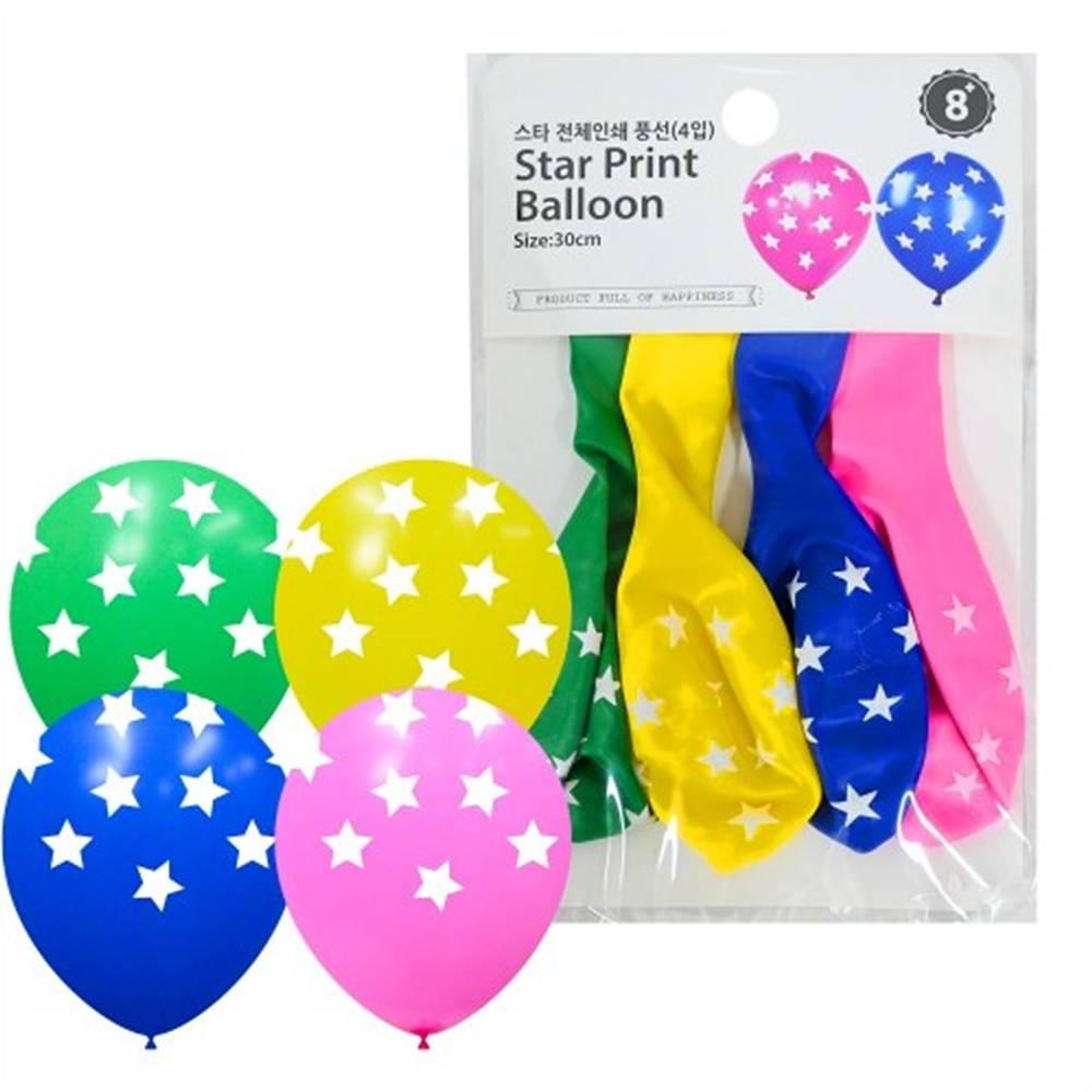 30cm 스타전체인쇄풍선(4입)