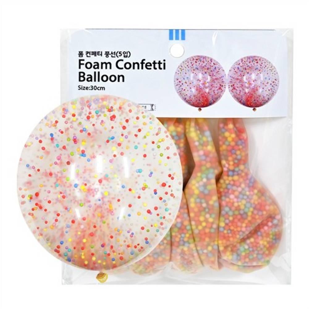30cm 폼 컨페티풍선 (5입)