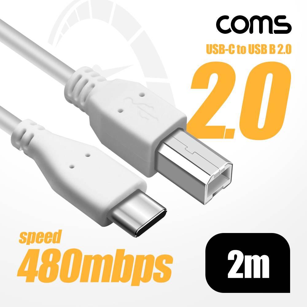 USB 3.1 Type C to Type B 2.0 케이블 2m C타입 to B타입 480mbps HB357