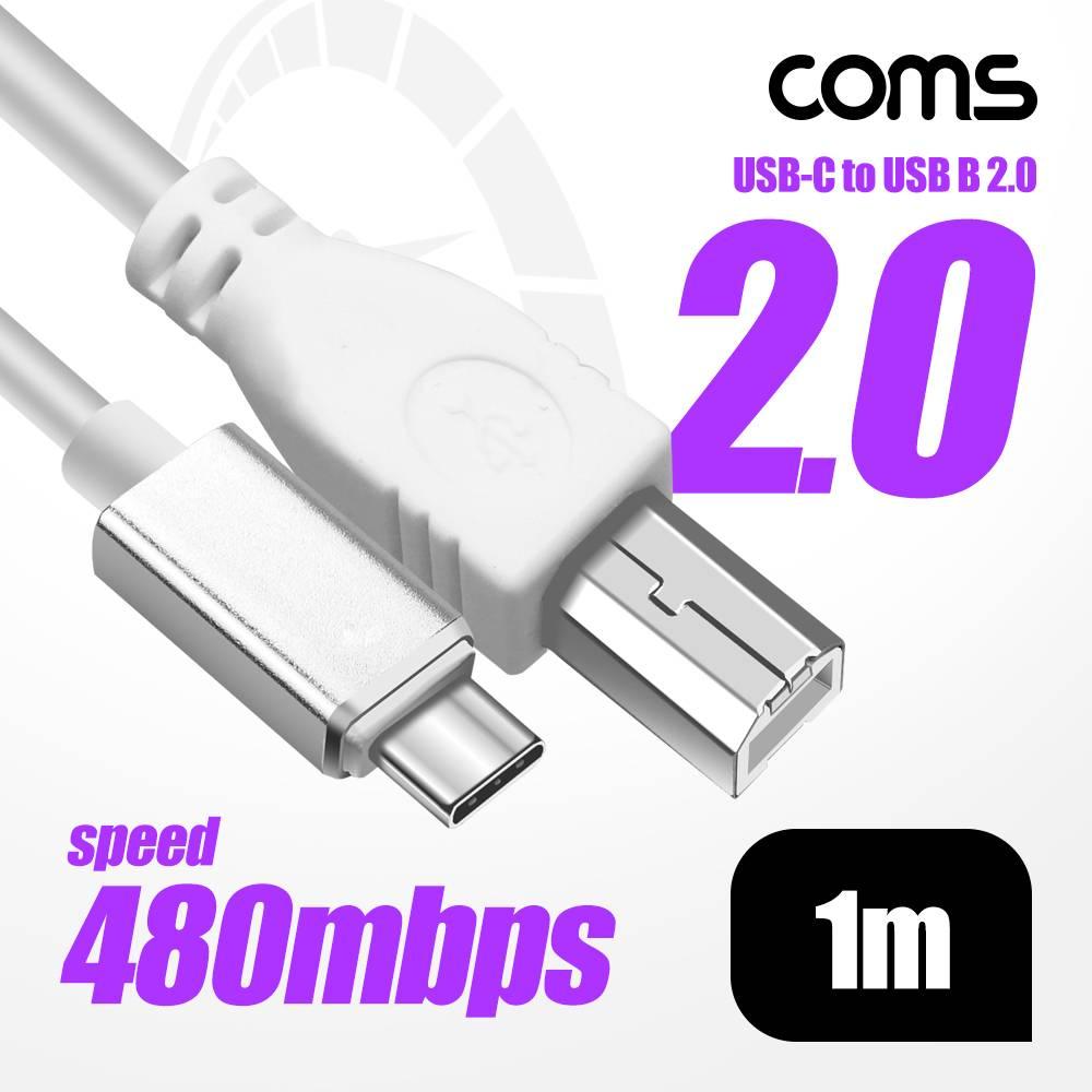 USB 3.1 Type C to Type B 2.0 케이블 1m C타입 to B타입 480mbps IH417