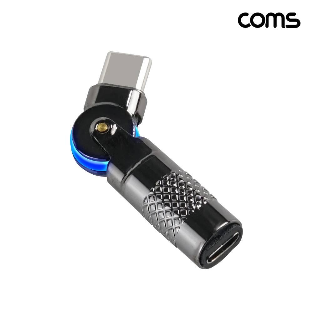 마이크로 5핀 to C타입 변환 젠더 충전전용 180도 회전 꺾임 LED BF520