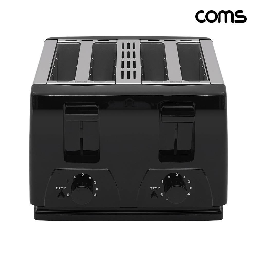 4구 팝업 토스터기 6단계 굽기조절 토스트기 1300W HJ396