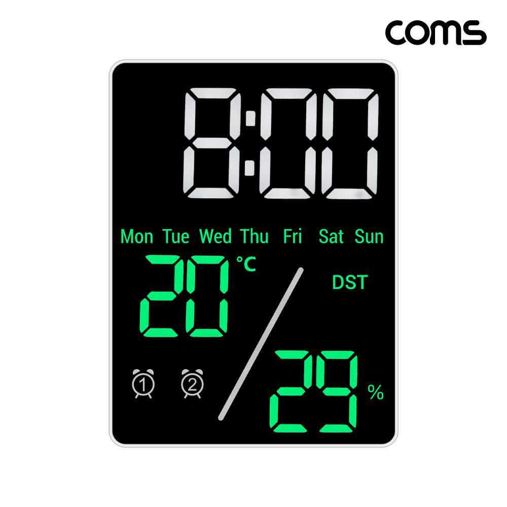 LED 디지털 탁상시계 날짜 요일 온습도 듀얼알람 반복알람 BF560