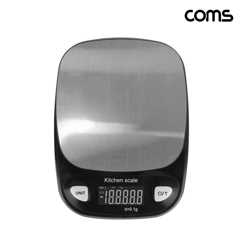 디지털 주방 저울 1g 단위 측정 영점기능 Black HA129