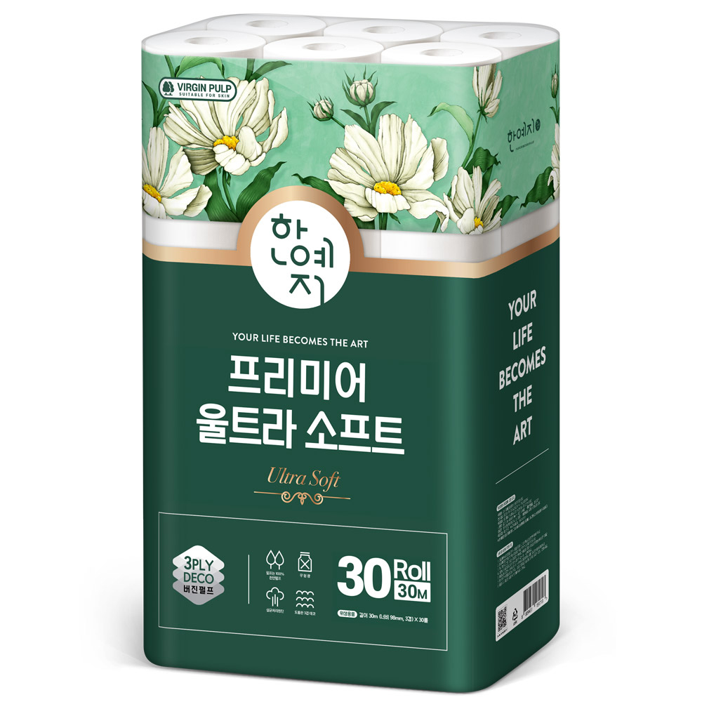 한예지 울트라소프트 30M 30롤 (1팩)
