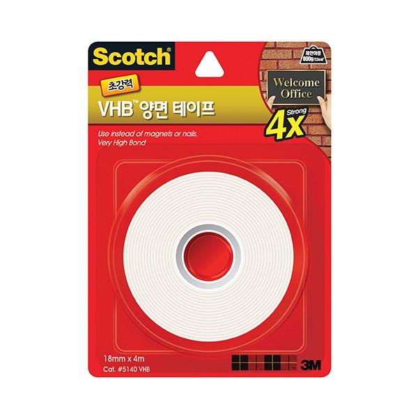 스카치 초강력 VHB 양면테이프  5140 (18mmx4m)