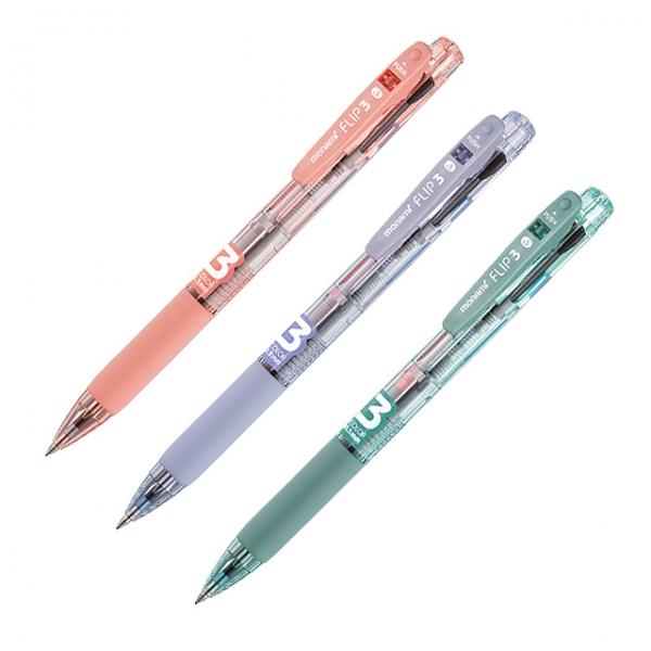 플립3  3색 유성볼펜  0.5mm (12개 1세트)
