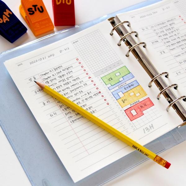 A6 WIDE 6공 스터디 플래너 리필속지