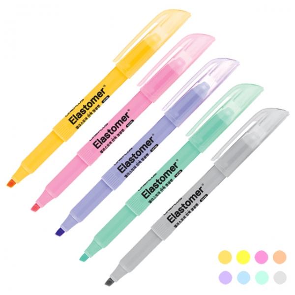 엘라스토머 탄력 형광펜 마일드 컬러 (12개1세트)