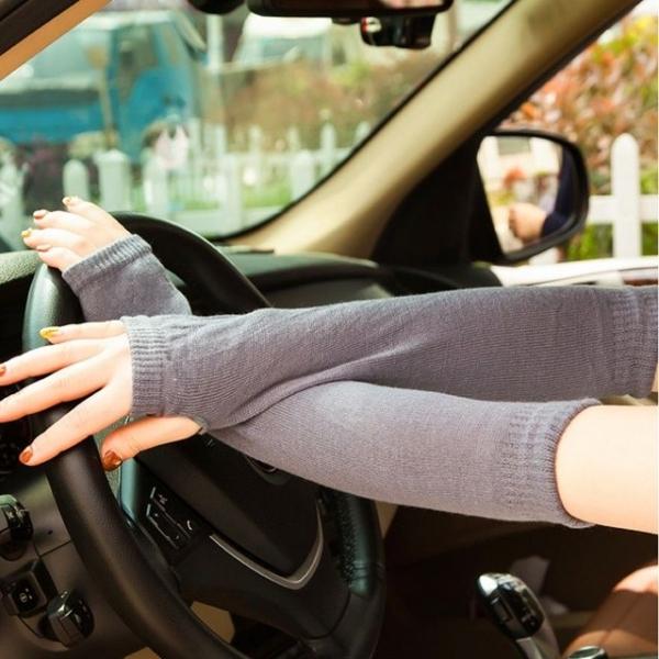 겨울 여성 패션 선물 방한 베이직 니트 암워머 그레이