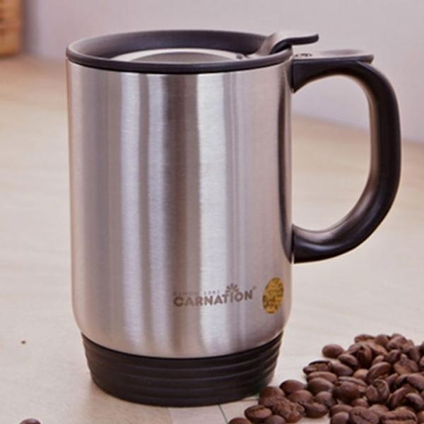 캠핑 등산 손잡이 보온 보냉 컵 스텐 머그컵 350ml