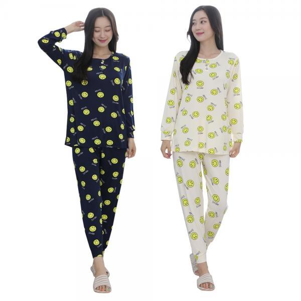 여성 잠옷 세트  피치원단 실내복 파자마 주니어 키즈 가을 겨울