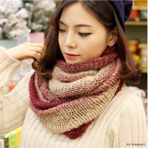 E 5 그라데이션 넥워머/목도리/겨울머플러/니트