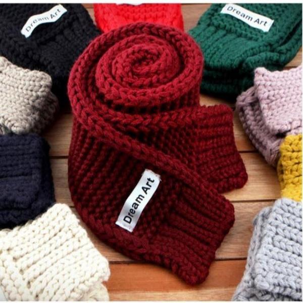 라인 골지 롱 쁘띠목도리 /겨울/니트/쁘띠