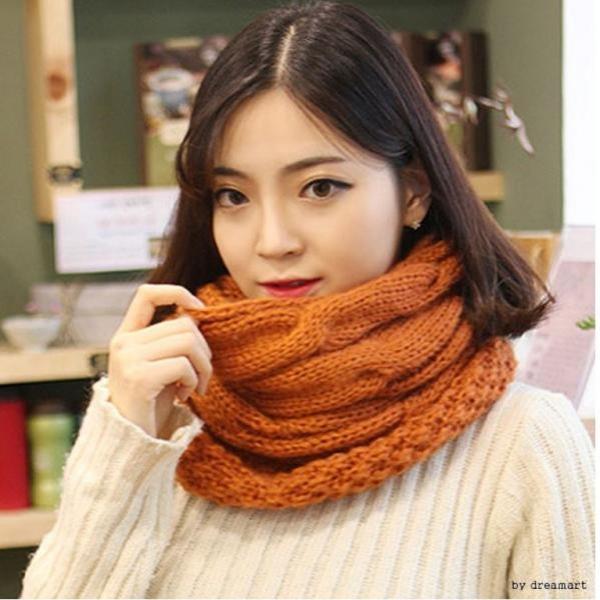 E 3 무지 꽈배기/목도리/겨울머플러/니트
