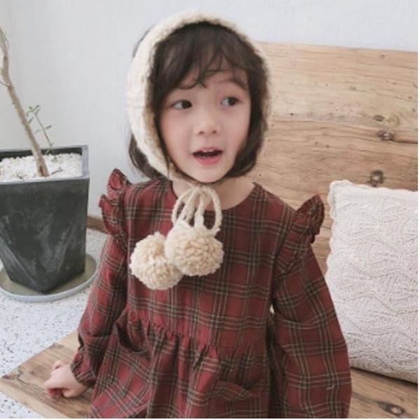 가로 니트 방울 귀도리/겨울/니트/귀마개