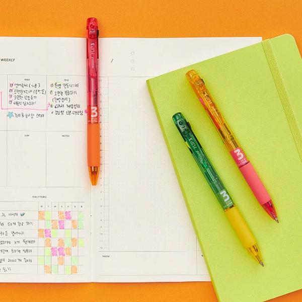 플립3-3색 형광볼펜 (12개 1세트)