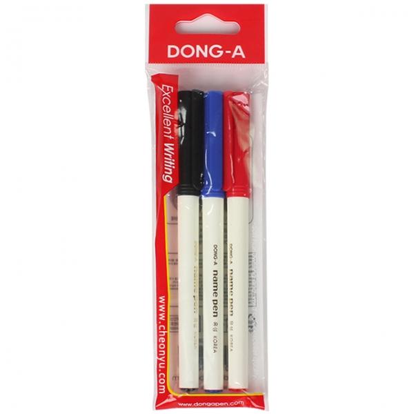 네임펜 유성 혼합3개입 세트