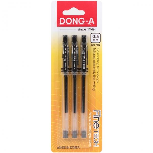 파인테크 0.5mm볼펜 블랙 3개입 세트