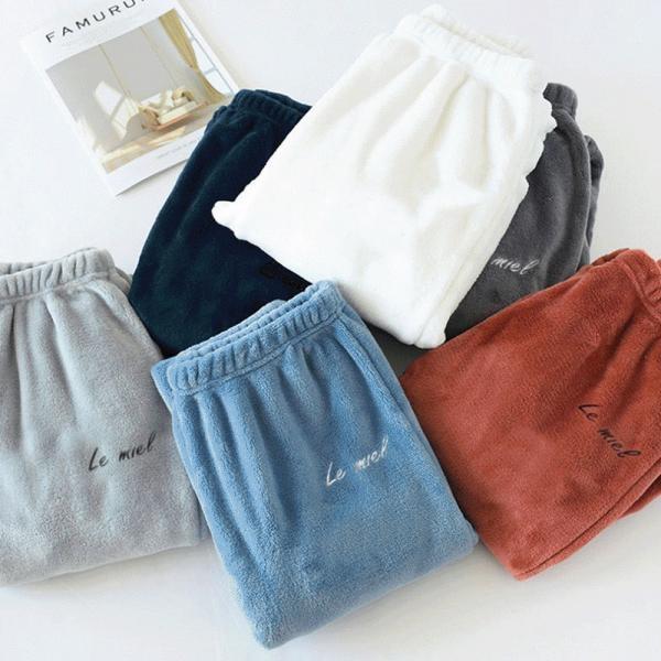 극세사 융털 파자마 겨울 여성 홈웨어 잠옷 수면 바지