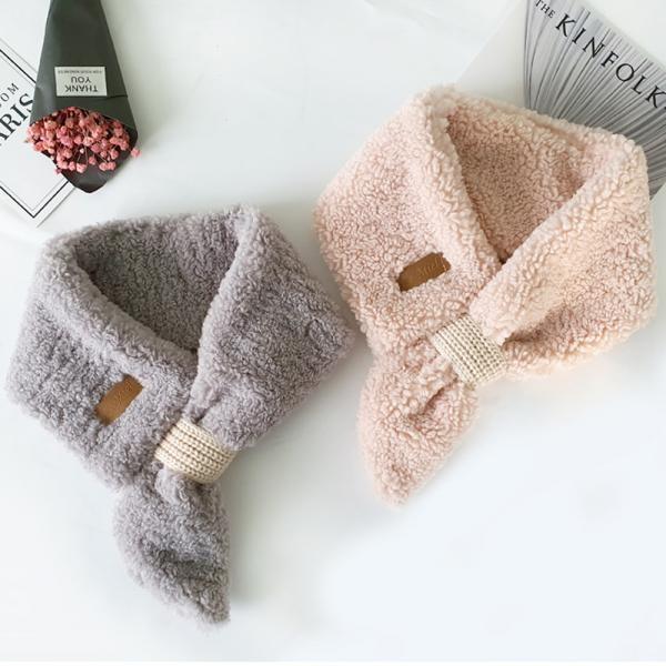 양털 소재 커플 목도리 겨울 스타일링 여성 머플러