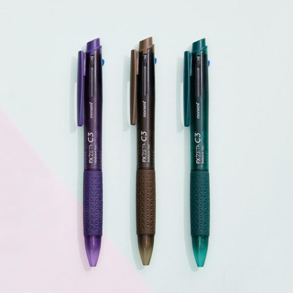 에프엑스 제타 3색 볼펜 C3 0.7mm  (12개 1세트)