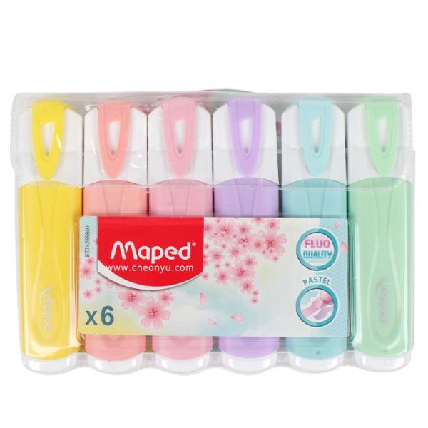 클래식 파스텔 형광펜 6색