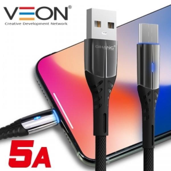 [VEON]베온 5A 슈퍼패스트 고속충전 LED케이블 C타입