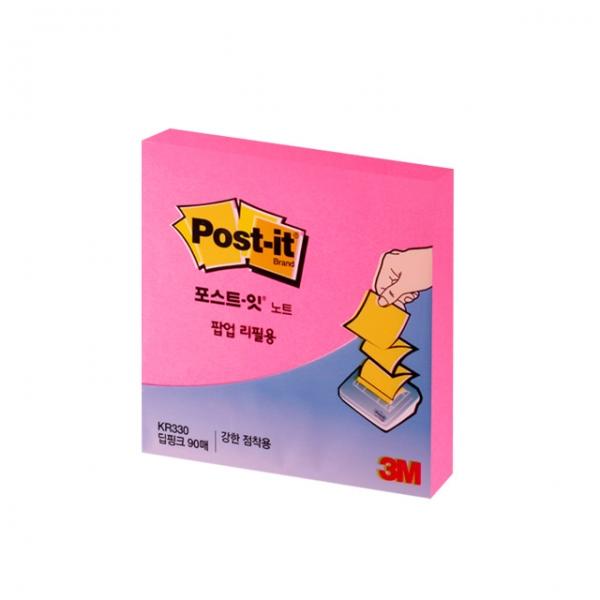 노트 팝업 리필용 딥핑크 KR330 (76x76)