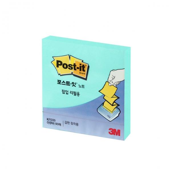 노트 팝업 리필용 아쿠아 KR330 (76x76)